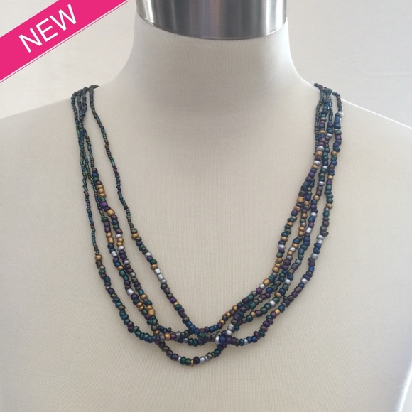 Passion Multi Color Layered Beaded Necklace Set - Picture 2 of 6